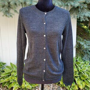 Gap Charcoal Gray Wool Cardigan Sweater, size M